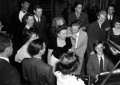 Lodge party with piano